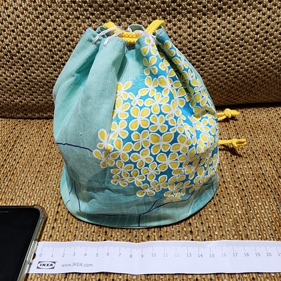 [NEW] Japanese Style Drawstring Bag / Kimono Bag / Japanese Bag / Kimono Purse - Picture 3 of 6